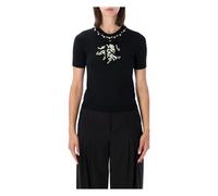 Valentino Garavani - Tricot Intario Mimosa - Femme - Pulls - Noir - Taille: 38 FR