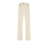 Valentino Garavani - V Detail Jeans - Femme - Pantalons - Blanc - Taille: 38 FR