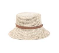 Valentino Garavani - V Logo Chain Large Brim Hat - Femme - Accessoires - Beige - Taille: 56 CM