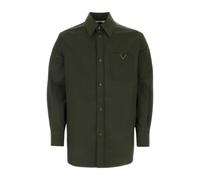 Valentino Garavani - V Logo Detail Shirt - Homme - Chemises - Vert - Taille: L
