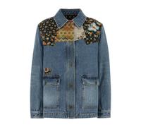 Valentino Garavani - Veste Rembourrée en Denim - Femme - Vestes - Bleu - Taille: 38 FR