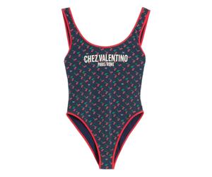 Valentino Garavani - Vêtements de mer bleus avec impression Cherryfic - Femme - Maillots de bain - Bleu - Taille: 40 FR