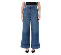 Valentino Garavani - VGold Wide Jeans - Femme - Jeans - Bleu - Taille: W28