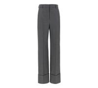 Valentino Garavani - Virgin Wool Pantalons - Femme - Pantalons - Gris - Taille: 32 FR