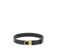 Valentino Garavani - VLogo Ceinture en cuir de veau - Femme - Accessoires - Noir - Taille: 70 CM