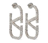 Valentino Garavani - VLogo Signature Earrings - Femme - Accessoires - Gris - Taille: ONE Size