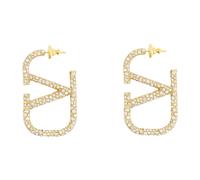 Valentino Garavani - VLogo Signature Earrings - Femme - Accessoires - Jaune - Taille: ONE Size
