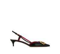 Valentino Garavani - VLogo Signature Escarpins Slingback - Femme - Chaussures - Noir - Taille: 37 EU