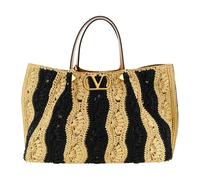 Valentino Garavani - VLogo Signature Medium Raffia Tote - Femme - Sacs - Multicolore - Taille: ONE Size