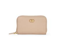 Valentino Garavani - VLogo Signature Mini Portefeuille Zippé - Femme - Accessoires - Beige - Taille: ONE Size