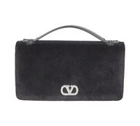Valentino Garavani - Vlogo Signature Velvet Chain Wallet - Femme - Accessoires - Noir - Taille: ONE Size