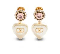 Valentino Garavani - VLogo Stud Earrings - Femme - Accessoires - Jaune - Taille: ONE Size