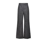 Valentino Garavani - Wool Mouliné Palazzo Pantalons - Femme - Pantalons - Gris - Taille: 38 FR