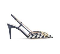 Valentino Garavani - Worker Cotton Sling Back - Femme - Chaussures - Multicolore - Taille: 37 1/2 EU