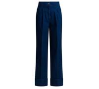 Valentino jean large taille haute bleu en denim pur coton - 38