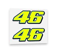 Valentino Rossi autocollant 46 en vinyle Jaune fluorescent (2013 / 15cm) stickers
