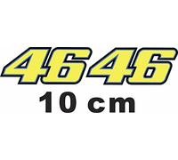 Valentino Rossi Autocollant de moto The Doctor (jaune, 15 cm), résistant aux intempéries, pour voiture, moto et scooter, article pour fans de Moto GP (10 cm)