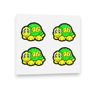 Valentino Rossi Autocollant en vinyle Jaune fluo 2012 Tortue fluo (4 x 1 pouce)