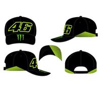Valentino Rossi VR46 Monster Dual Cap, Black, Taille Unique Unisex