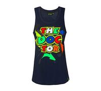 Valentino Rossi Collection Vr46 Classic Débardeur Femme, Bleu, XS