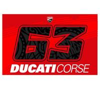 Valentino Rossi Ducati BAGNAIA Flag, Red, Taille Unique Unisex