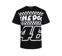 T-Shirt Check The Doc 46 Classic Moto Gp Officiel Noir Damier