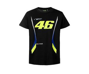 VALENTINO ROSSI T-Shirt VR46 WRT Line,Enfant,Noir,12/14