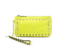 Valentino Vintage, Femme, Pre-owned, Jaune, Taille: ONE Size Pochette en cuir clouté Pre-owned