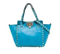 Valentino Vintage - Sac fourre-tout clouté Pre-owned - Femme - Pre-owned - Bleu - Taille: ONE Size