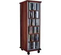Vcm Bois Cd Dvd Stand Étagère Armoire Étagère Sur Pied Roulettes Pivotantes Valenza Porte En Verre Bois Cd Dvd Stand Étagère Armoire Étagère Sur Pied Roulettes Pivotantes Valenza Porte En Verre