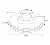 Valeo 186618 Disque de frein - Dispositif de freinage