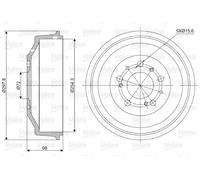 Valeo 237014 Tambour de frein - Dispositif de freinage