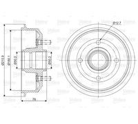 Valeo 237032 Tambour de frein - Dispositif de freinage