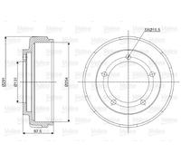 Valeo 237040 Tambour de frein - Dispositif de freinage