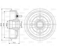 Valeo 237052 Tambour de frein - Dispositif de freinage