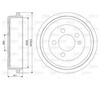 Valeo 237099 Tambour de frein - Dispositif de freinage