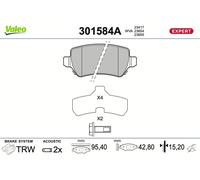 VALEO 301584A Kit de plaquettes de frein, frein à disque pour CHEVROLET,KIA,OPEL