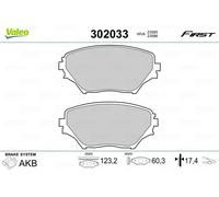 VALEO 302033 Kit de plaquettes de frein, frein à disque pour TOYOTA