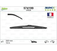 VALEO Silencio Essuie-glace 300 mm - VR54 - Balai d'Essuie-Glace 300 mm Toutes-saisons, Durable, Résistant, Adaptable Parfaitement - Arrière - 1 Balai 574199