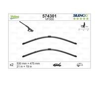 Balai d'essuie-glace VALEO Silencio Xtrm VF300, 530/475mm, Avant, 2 Pièce