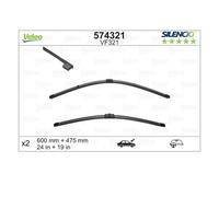 Balai d'essuie-glace VALEO Silencio Xtrm VF321, 600/475mm, Avant, 2 Pièce