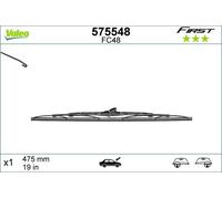 VALEO 575548 Essuie-Glace 475MM Y10 FIAT TIPO 600 COUPE FORD FIESTA
