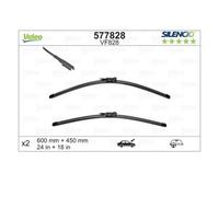 Balai d'essuie-glace VALEO Silencio Xtrm VF828, 600/450mm, Avant, 2 Pièce