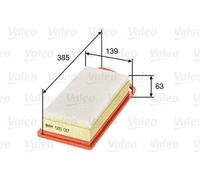 VALEO 585017 Filtre à air convient pour PEUGEOT 206 Schrägheck (2A/C) 307 (3A/C)
