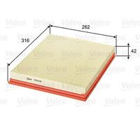 VALEO 585038 Filtre à air pour OPEL Movano A Van (X70) Movano A Minibus (X70)