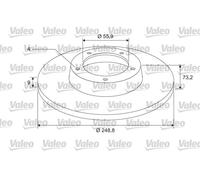 VALEO 675412 Disque de frein pour CITROËN,DS,PEUGEOT
