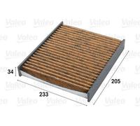 VALEO 701011 Filtre d'habitacle à charbon actif avec polyphenol anti-allergène