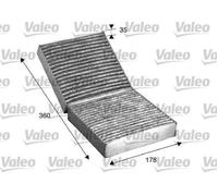 VALEO 715508 Filtre d'habitacle à charbon actif convient pour MERCEDES-BENZ SLK