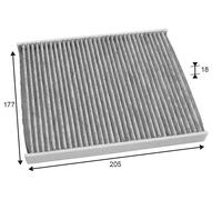 Valeo Filtre d'habitacle 715723 PROTECT - charbon actif, filtre à pollen