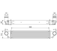 VALEO 818312 Intercooler, échangeur pour FIAT,JEEP